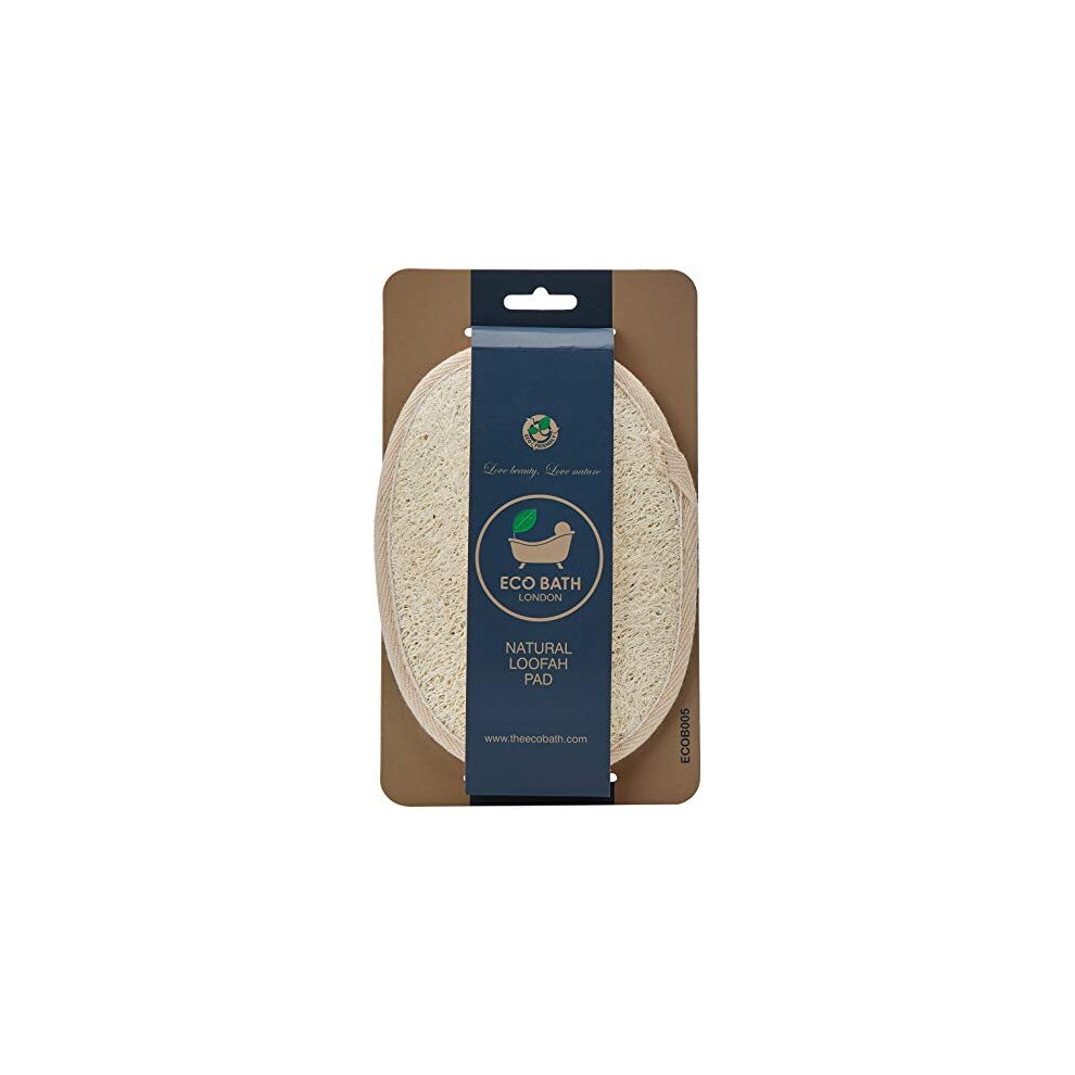 Eco Bath London Natural Loofah Pad Exfoliating Loofah Sponge For Women And Men 100 Natural Loofah Body Scrubber Ecofriendly And Biodegradable Luffa Sponge