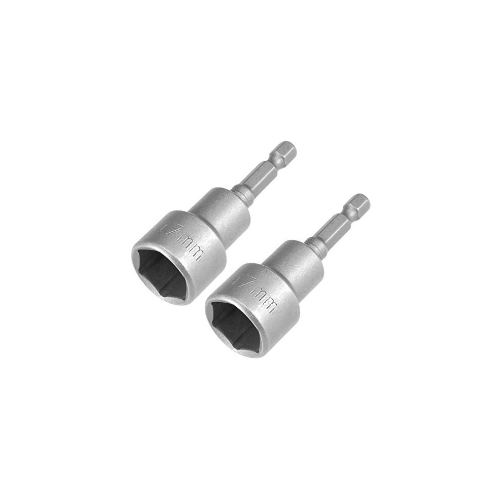 2 Pcs 14 Quickchange Hex Shank 17Mm Magnetic Nut Setter Driver Drill Bit 65Mm Length Metric 609876781053