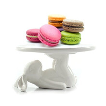 Bunny Rabbit Ceramic PlateDishes for Dessert Food Server TrayCute Cake Stand Tableware Crafts Gift for Kitchenware LoversWeddingMothers Day Easter