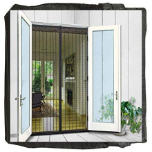 Magnetic Screen Door Cover Double Mesh Curtain with Full Frame Magic Tape Magic Instant Mesh Door for Front Door and Home Outside KidsPets Walk