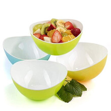 Maxi Nature Cereal Bowl Set of 4 Microwave Dishwasher Freezer Safe Unbreakable Lightweight Durable Plastic Bowls Use for Salad Soup Pasta More