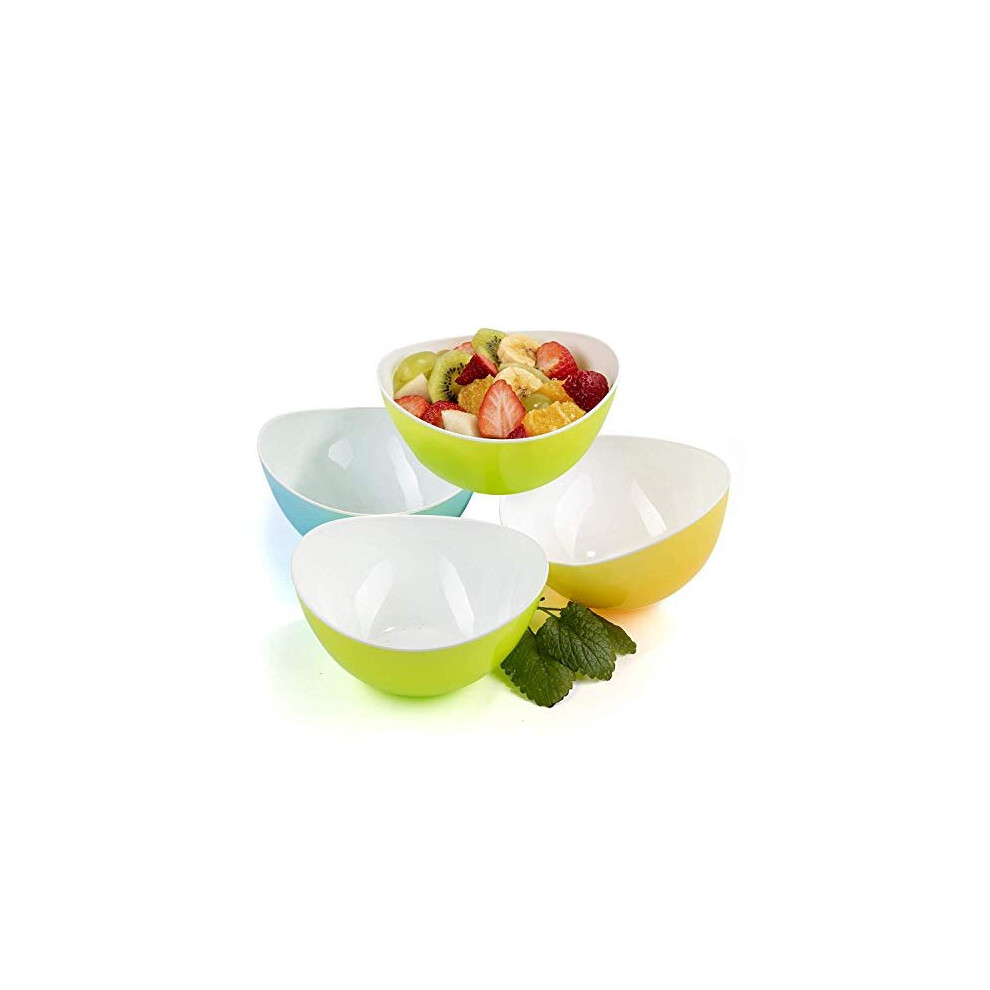 Maxi Nature Kitchenware Maxi Nature Cereal Bowl Set Of 4 Microwave Dishwasher Freezer Safe Unbreakable Lightweight Durable Plastic Bowls Use For Salad Soup Pasta More