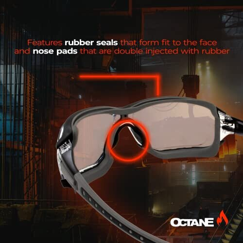 Γυαλιά Μοτοσυκλέτας Global Vision Padded Octane Γκρι Διαφανές Φακός 2