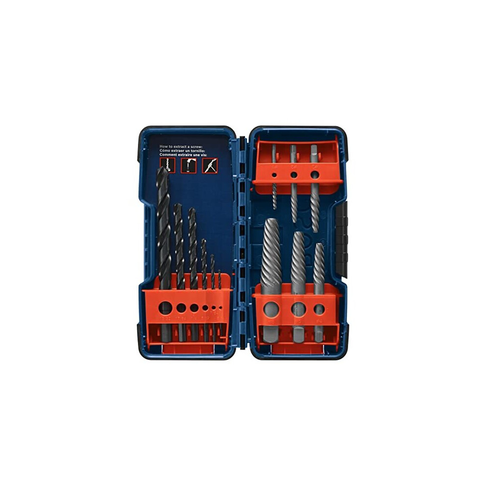 BSPE6D 12Piece Steel Spiral Flute Screw Extractor Set