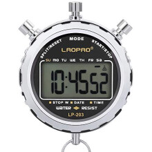 Stopwatch1100 Seconds Timing 2 Pcs Memories Daily Waterproof Electronic Chronograph Timer for Soccer Football Baseball Outdoor Sports