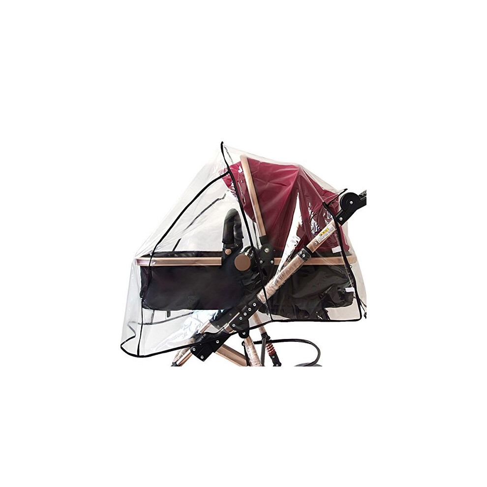 Universal Baby Stroller Rain Cover Waterproof Ventilated Wind Dust Weather Shield La Haute