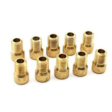 10 PCS Presta to Schrader Brass Bike Bicycle Valve Adaptor with Seal Ring Adapter Converter