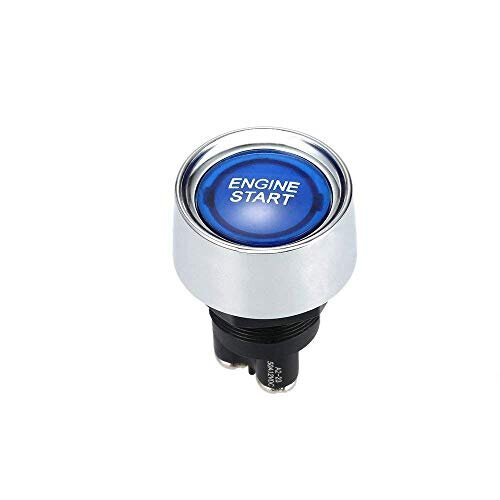 Jtron push button start switch 12v 50a Blue Light Push button Ignition Switch for Racing Sport OFFON momentary switch