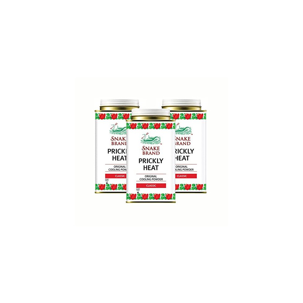 Snake Brand Prickly Heat Cooling Body Powder 140G Classic Pack Of 3