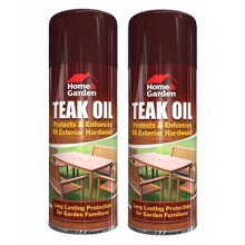 Teak Oil Spray Indoor Outdoor Garden Furniture Decking HardwoodSoftwood Protection Care 400ml New Wilsons Direct 2