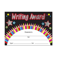 Writing Award Sparkling Certificate