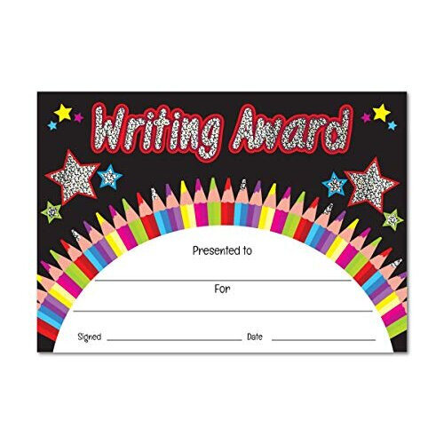 Writing Award Sparkling Certificate