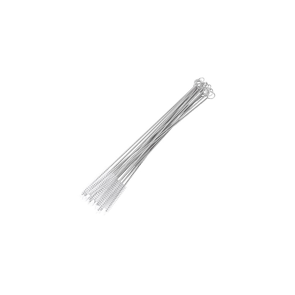 Filfeel Straw Brush Water Cup Brush Cleaner 20Pcs Baby Milk Feeding Bottle Drink Straw Washing Wide Pipe Tube Cleaning With Stainless Steel Handle 67 Soft Fur