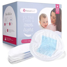 Disposable Nursing Breast Pads Ultra Thin Light Contoured and Highly Absorbent Breastfeeding Milk Saver Pads 120 Pads
