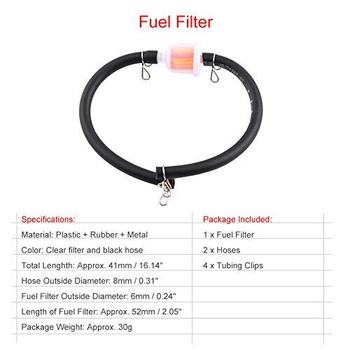 Gasoline Fuel Filter Kit Universal Motorbike Inline Fuel Filter