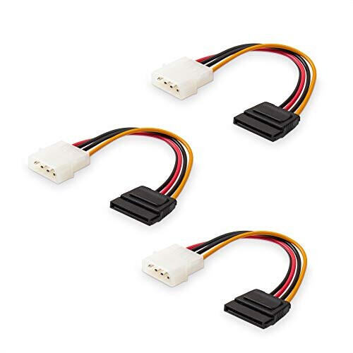 Cable Matters 3Pack 4 Pin Molex to SATA Power Cable SATA to Molex 15cm