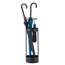 JackCubeDesign Steel Umbrella Stand Entryway Space Saving Umbrella Holder Organiser for Front DoorBlack MK444A