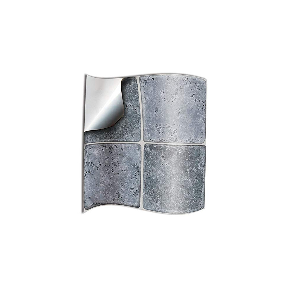 24 Grey Kitchen Tile STICKERS Transfers 15x15 cm 6x6 inches Tiles Bathroom Printed in 2d Grey peel n stick Tile Transfers Decals waterproof tile