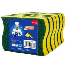Heavy Duty Scrub Sponge Pack of 12 Size11 x 7 x 3 cm 43 x 28 x 12