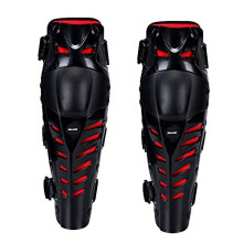 Upgraded Knee Pads Motorcycle Knee Protective Knee Shin Guards Protector Kit Motocross Racing BlackRed