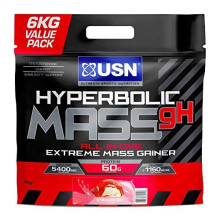 Hyperbolic Mass Strawberry 6kg High Calorie Mass Gainer Protein Powder for Fast Muscle MassWeight Gainer With Added Creatine and Vitamins