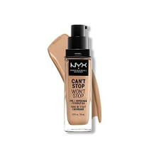 Cant Stop Wont Stop Full Coverage Foundation Long Lasting Waterproof Vegan Formula Matte Finish Shade Soft Beige 30 ml Pack of 1