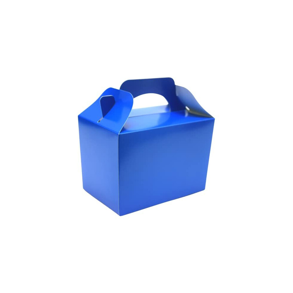 10 x ChildrenKids Plain Coloured Party Boxes Carry Food Meal Fun Picnic Birthday Wedding FavourBaby Shower Party Halloween Trick or Treat Box Loot Bag