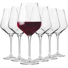 Large Red Wine Glasses Set of 6 490 ML Big Crystal Wine Glasses Wine Tasting Set White Wine Glasses Flat Bottom Wine Glasses Dishwasher Safe Wine