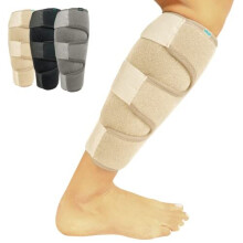 Calf Brace Adjustable Shin Splint Support Lower Leg Compression Wrap Increases Circulation Reduces Muscle Swelling Calf Sleeve for Men and Women Beige