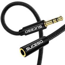 Headphone Extension Cable 2M Aux Stereo Jack Lead 35mm Male to Female Audio Cable Earphone Extender Cord Compatible With Laptop PC iPhone iPad Tablet