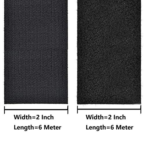 5CM x 6M Versatile Hook and Loop Tape with No Adhesive Sew on Fabric Fastener 2