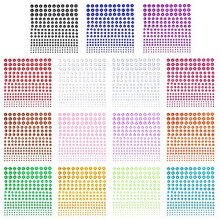 SelfAdhesive Rhinestone Sticker 3375 Pieces Crystal in 5 Size 15 Colors Bling Jewels Gems Stick on for Crafts Face Makeup DIY Nails Festival Carnival