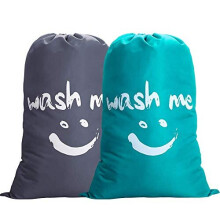 2 Pack Extra Large Laundry Bag Foldable Storage Bag with Drawstring Cord Lock Closure Nylon Dirty Clothes Bags for Bathroom Home or Dormitory and