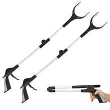 Folding Reacher Grabber 32 Inch 2 Pack Extra Reach Extender Heavy Duty Mobility Grip Hand Aid Extra Long Handled Tool Trash Litter Picker Garbage