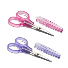 4 Stainless Steel Detail Craft Scissors Set with Straight Precise Tips Safety Cap Ergonomic Handle Perfect for Paper Cutting Sewing Crafting Quilting