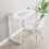 Dripex Compact Folding Desk No Assembly Required Computer Desk Folding Hobby Craft Table White Desk 7
