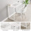 Dripex Compact Folding Desk No Assembly Required Computer Desk Folding Hobby Craft Table White Desk 6
