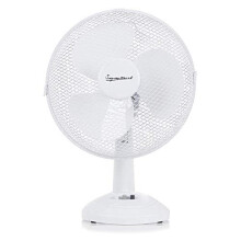 S40008 Portable 9 Inch Oscillating Desk Fan with Adjustable Tilt 3 Plastic Blades 2 Speed Settings White