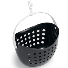 Peg Basket for Laundry Clothes Pegs 1 basket black with white handle by culiclean