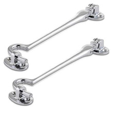XFORT 100mm Chrome Cabin Hook Gate Latch Door Latch Door Hook Hook and Eye Latch Cabin Hook Gate Hook Hook and Eye Garden Gate Latch Door Catch Gate