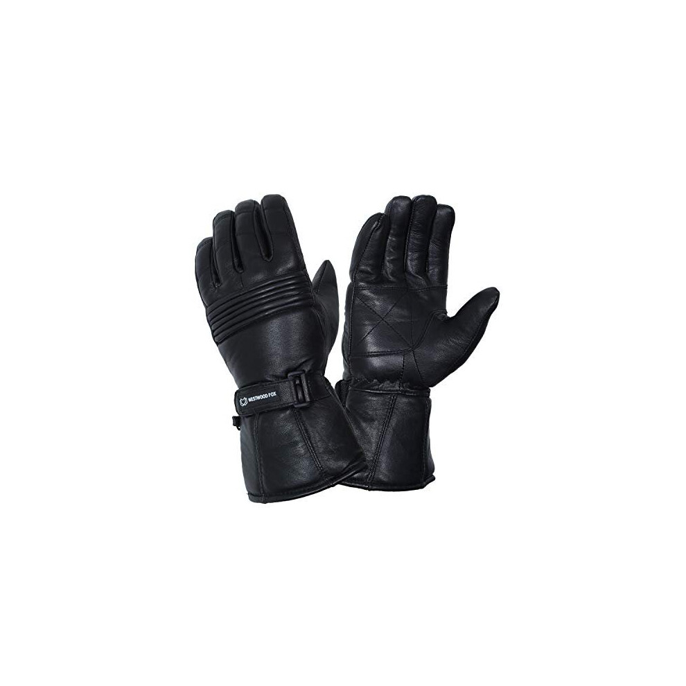 Thinsulate Thermal Motorbike Motorcycle Leather Gloves Waterproof Winter Summer Xl Black 7437156914982
