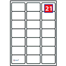 21 Labels per A4 Sheet 100 Sheets 2100 Labels Total Self Adhesive Address Mailing Printer LabelsCompatible with Inkjet and Laser Printers Printable
