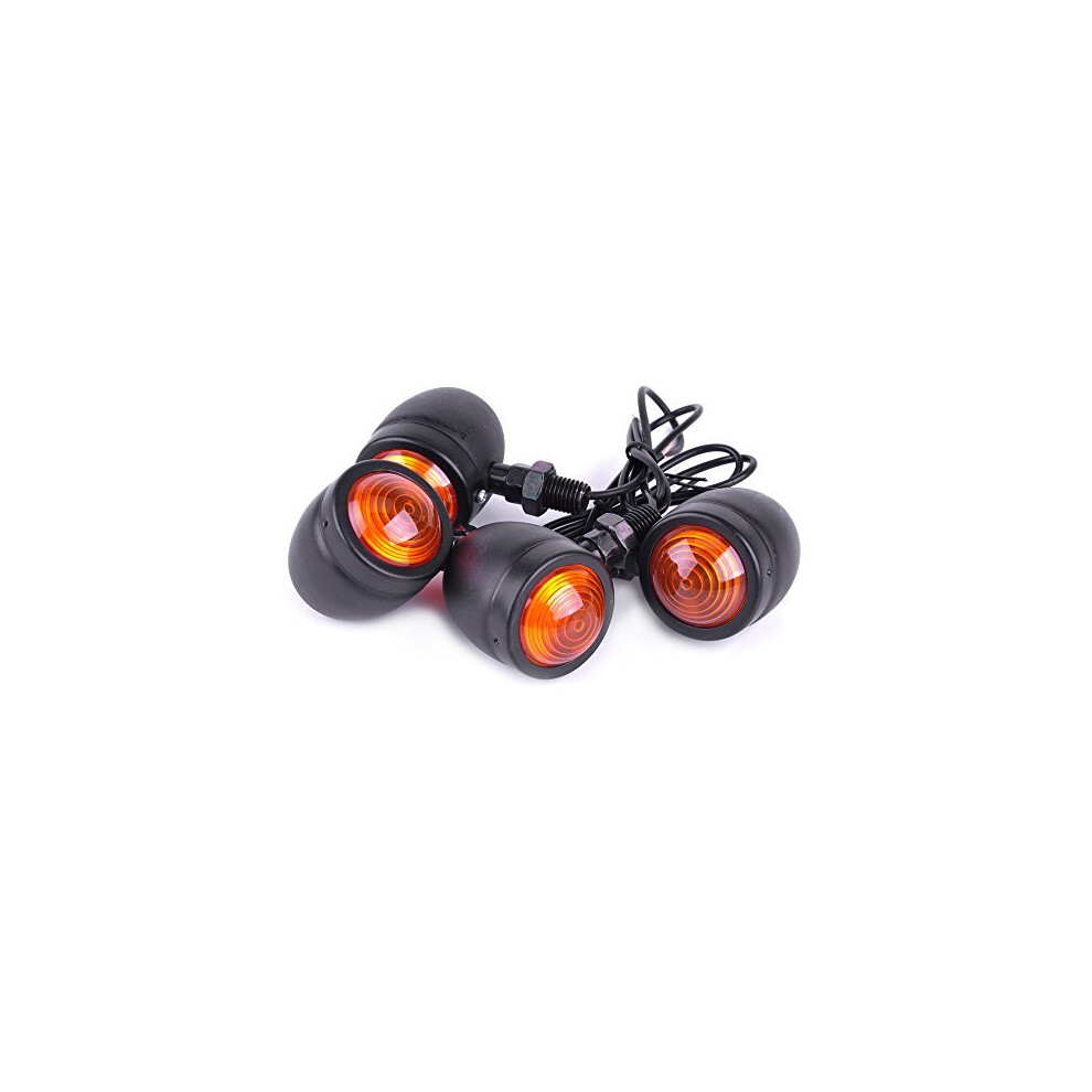 4Pcs Motorcycle Indicators Retro Turning Signals Turn Signal 12V Turning Indicator Universal Light 631105507806