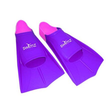 Silicone Short Blade Training Fins PurplePink UK Kids 1251 31532