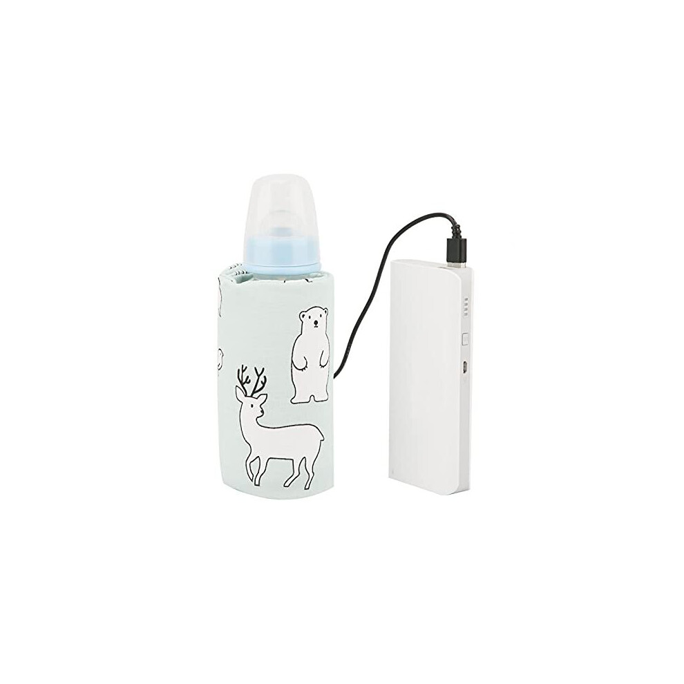 USB Baby Feeding Bottle Warmer Portable Cartoon Milk Bottle Travel Heater Heating Cover Insulation Thermostat for Home Outdoors TravelPolar