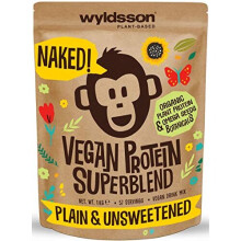 Naked Vegan Protein Powder Super Blend 1kg 57 Servings Unsweetened with Vital Minerals Organic Plant Based Protein with Omega Blend Botanical