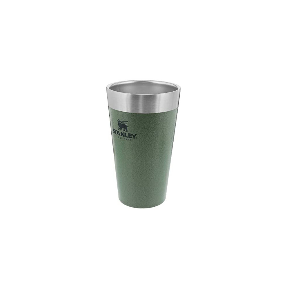 Adventure Stacking Beer Pint 047L Hammertone Green Travel Mug Keeps Beer Cold for 4 Hours Stainless Steel Beer Mug Stacks Infinitely Double Wall