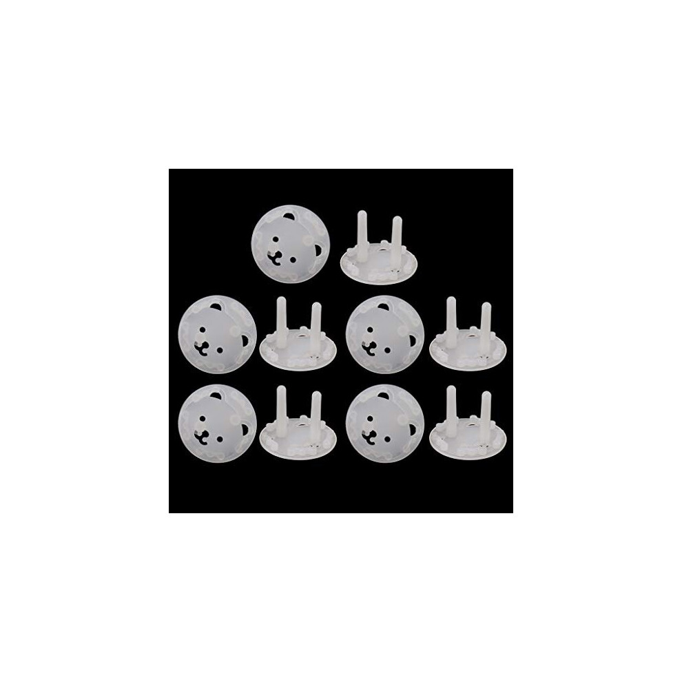 10Pcs Eu Stand Power Socket Cover 2 Hole Electrical Outlet Baby Child Safety Electric Shock Proof Plugs Protector Jagetrade