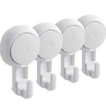 Suction Hooks Powerful Vacuum Suction Cup HooksReusable SuperLock Utility Hooks Heavy Duty Home Kitchen Bathroom Wall Hooks Hanger for Towel Loofah