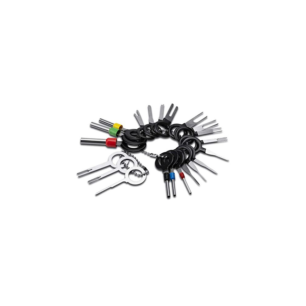 21 Pcs Terminal Removal Tool Key Extractor Tool Pin Extraction Tool Kit For Depinning Crimp Wire Connectors 767421988682